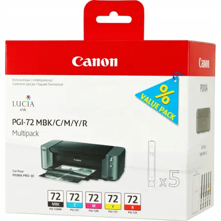 Tusz Canon PGI72 MultiPack do Pixma PRO-10  | MBK/C/M/Y/R | 5szt